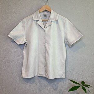 Vintage Linen Boxy Button Up